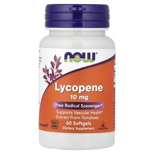 Now Foods Lycopene 10 mg 60 Softgels GMP Quality Assured