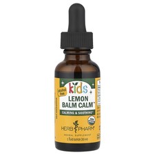 Herb Pharm Kids Organic Lemon Balm Calm Alcohol Free 1 fl oz 30 ml Alcohol-Free,