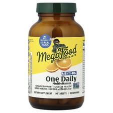 MegaFood Men Over 40 One Daily Iron Free 90 Tablets Dairy-Free, Gluten-Free,