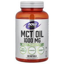 Now Foods Sports MCT Oil 1 000 mg 150 Softgels GMP Quality Assured
