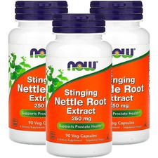 Now Foods, (3 Pack) Stinging Nettle Root Extract, 250 mg, 90 Veg Capsules