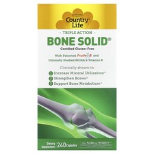 Country Life Bone Solid 240 Capsules Gluten-Free, GMP Quality Assured,