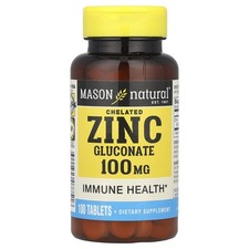 Chelated Zinc Gluconate , 100 mg, 100 Tablets