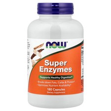 Now Foods Super Enzymes 180 Capsules GMP Quality Assured