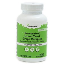 Resveratrol Green Tea & Grape Complex, 120 Capsules