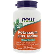 Now Foods, (2 Pack) Potassium Plus Iodine, 180 Tablets