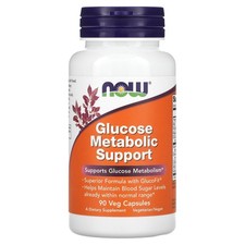 Now Foods Glucose Metabolic Support 90 Veg Capsules GMP Quality Assured, Vegan,