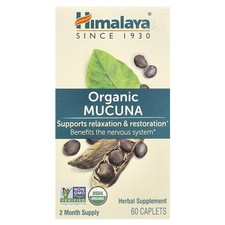 Himalaya Mucuna 60 Caplets Dairy-Free, Gluten-Free, GMP Quality Assured,