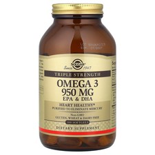 Omega 3, EPA & DHA, Triple Strength, 950 mg, 100 Softgels