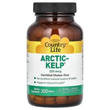 Country Life Arctic-Kelp 225 mcg 300 Tablets Gluten-Free, GMP Quality Assured,