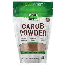 Now Foods Real Food Carob Powder 12 oz 340g Vegan, Vegetarian