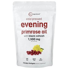 Evening Primrose Oil with Black Cohosh, Cold Pressed, 240 Mini-Softgels