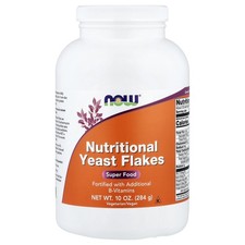 Now Foods Nutritional Yeast Flakes 10 oz 284 g GMP Quality Assured, Kosher,
