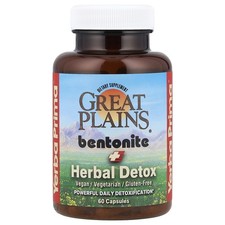 Great Plains® Bentonite + Herbal Detox, 60 Capsules