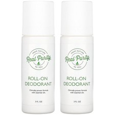 Real Purity, (2 Pack) Roll-On Deodorant
