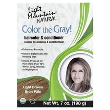 Color the Gray! Natural Hair Color & Conditioner, Light Brown, 7 oz (198 g)