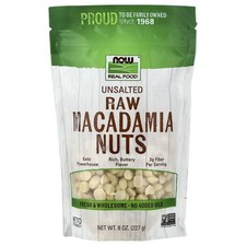 Real Food, Raw Macadamia Nuts, Unsalted, 8 oz (227 g)