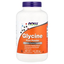 Now Foods Glycine Pure Powder 1 lb 454 g GMP Quality Assured, Vegan, Vegetarian
