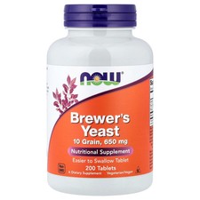 Now Foods Brewer s Yeast 200 Tablets GMP Quality Assured, Kosher, Vegan,
