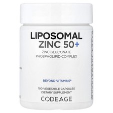 Liposomal Zinc 50+, 100 Vegetable Capsules (50 mg per Capsule)
