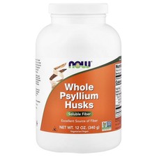Now Foods Whole Psyllium Husks 12 oz 340 g GMP Quality Assured, Kosher, Vegan,
