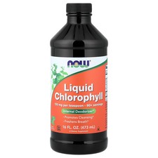 Now Foods Liquid Chlorophyll Mint Flavor 16 fl oz 473 ml GMP Quality Assured,