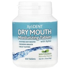 Dry Mouth, Moisturizing Tablets with Xylitol, Wintergreen, 100 Tablets, 1.76 oz