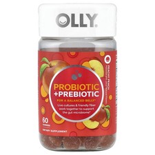 Probiotic + Prebiotic Gummies, Peachy Peach, 60 Gummies