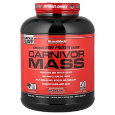 Carnivor™ Mass, Anabolic Beef Protein Gainer, Chocolate Fudge, 5.83 lbs (2,646