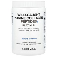 Wild-Caught Marine Collagen Peptides Powder, Platinum, Unflavored, 11.5 oz (326