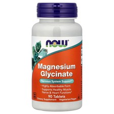 Magnesium Glycinate, 90 Tablets (100 mg per Tablet)