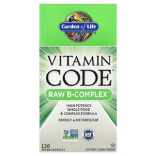 Garden of Life Vitamin Code Raw B-Complex 120 Vegan Caps Gluten-Free, Kosher, No