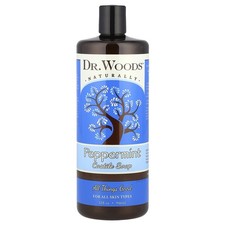 Dr Woods Peppermint Castile Soap 32 fl oz 946 ml All-Natural, Cruelty-Free,