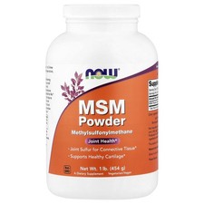 Now Foods MSM Powder 1 lb 454 g GMP Quality Assured, Non-GMO, Vegan, Vegetarian