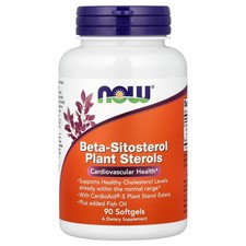 Now Foods Beta-Sitosterol Plant Sterols 90 Softgels GMP Quality Assured