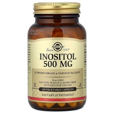 Inositol, 500 mg, 100 Vegetable Capsules