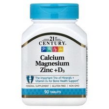 Calcium Magnesium Zinc + D3, 90 Tablets