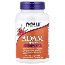 Now Foods Adam Superior Men s Multi 90 Veg Capsules GMP Quality Assured, Vegan,