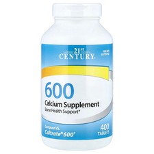 Calcium Supplement 600, 400 Tablets (600 mg per Tablet)
