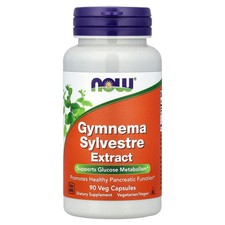 Now Foods Gymnema Sylvestre 400 mg 90 Veggie Caps GMP Quality Assured, Vegan,