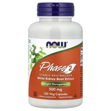 Now Foods Phase 2 Starch Neutralizer 500 mg 120 Veg Capsules GMP Quality