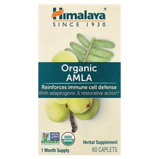 Himalaya Amla 60 Caplets Dairy-Free, Gluten-Free, GMP Quality Assured, Non-GMO,