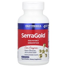 Enzymedica SerraGold 120 Capsules Casein-Free, Dairy-Free, Egg-Free,