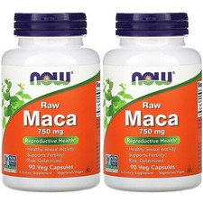 Now Foods, (2 Pack) Maca, Raw, 750 mg, 90 Veggie Caps