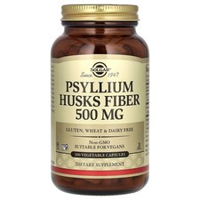 Psyllium Husks Fiber, 200 Vegetable Capsules (500 mg per Capsule)