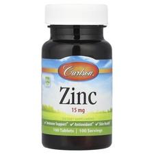 Zinc, 15 mg, 100 Tablets