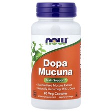 Now Foods Dopa Mucuna 90 Veg Capsules GMP Quality Assured, Kosher, Vegan,
