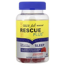 Rescue Plus®, Sleep Gummies, Strawberry, 60 Gummies (2.5 mg per Gummy)