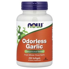 Now Foods Odorless Garlic Concentrated Extract 250 Softgels GMP Quality Assured