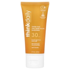 Thinkdaily, Tinted Face Zinc Oxide Sunscreen, SPF 30, 2 fl oz (59 ml)